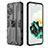 Silicone Matte Finish and Plastic Back Cover Case with Magnetic Stand KC2 for Huawei P60