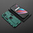 Silicone Matte Finish and Plastic Back Cover Case with Magnetic Stand KC2 for Realme 8 4G