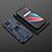 Silicone Matte Finish and Plastic Back Cover Case with Magnetic Stand KC2 for Realme 8 Pro