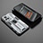 Silicone Matte Finish and Plastic Back Cover Case with Magnetic Stand KC2 for Realme GT Neo3 5G Gray