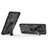 Silicone Matte Finish and Plastic Back Cover Case with Magnetic Stand KC2 for Vivo V23 5G