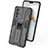 Silicone Matte Finish and Plastic Back Cover Case with Magnetic Stand KC2 for Vivo V23 Pro 5G