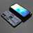 Silicone Matte Finish and Plastic Back Cover Case with Magnetic Stand KC2 for Vivo Y77 5G