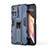 Silicone Matte Finish and Plastic Back Cover Case with Magnetic Stand KC2 for Xiaomi Mi 11i 5G (2022)