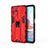 Silicone Matte Finish and Plastic Back Cover Case with Magnetic Stand KC2 for Xiaomi Poco M5S