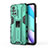 Silicone Matte Finish and Plastic Back Cover Case with Magnetic Stand KC2 for Xiaomi Redmi 10 (2022)