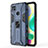 Silicone Matte Finish and Plastic Back Cover Case with Magnetic Stand KC2 for Xiaomi Redmi 9 Activ