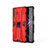 Silicone Matte Finish and Plastic Back Cover Case with Magnetic Stand KC2 for Xiaomi Redmi K40 Gaming 5G