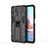 Silicone Matte Finish and Plastic Back Cover Case with Magnetic Stand KC2 for Xiaomi Redmi Note 10 4G