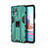 Silicone Matte Finish and Plastic Back Cover Case with Magnetic Stand KC2 for Xiaomi Redmi Note 10 4G