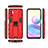 Silicone Matte Finish and Plastic Back Cover Case with Magnetic Stand KC2 for Xiaomi Redmi Note 10 5G