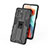 Silicone Matte Finish and Plastic Back Cover Case with Magnetic Stand KC2 for Xiaomi Redmi Note 10 Pro 5G