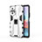 Silicone Matte Finish and Plastic Back Cover Case with Magnetic Stand KC2 for Xiaomi Redmi Note 10 Pro Max