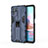 Silicone Matte Finish and Plastic Back Cover Case with Magnetic Stand KC2 for Xiaomi Redmi Note 10S 4G