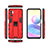 Silicone Matte Finish and Plastic Back Cover Case with Magnetic Stand KC2 for Xiaomi Redmi Note 10T 5G