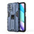 Silicone Matte Finish and Plastic Back Cover Case with Magnetic Stand KC2 for Xiaomi Redmi Note 11 4G (2021)