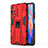 Silicone Matte Finish and Plastic Back Cover Case with Magnetic Stand KC2 for Xiaomi Redmi Note 11 5G