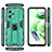 Silicone Matte Finish and Plastic Back Cover Case with Magnetic Stand KC2 for Xiaomi Redmi Note 12 5G