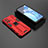 Silicone Matte Finish and Plastic Back Cover Case with Magnetic Stand KC3 for OnePlus 9R 5G