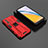 Silicone Matte Finish and Plastic Back Cover Case with Magnetic Stand KC3 for OnePlus Nord 2 5G