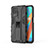 Silicone Matte Finish and Plastic Back Cover Case with Magnetic Stand KC3 for Realme 8 5G Black
