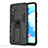 Silicone Matte Finish and Plastic Back Cover Case with Magnetic Stand KC3 for Realme C11 (2021)