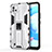 Silicone Matte Finish and Plastic Back Cover Case with Magnetic Stand KC3 for Realme C11 (2021)