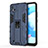 Silicone Matte Finish and Plastic Back Cover Case with Magnetic Stand KC3 for Realme C11 (2021)