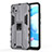 Silicone Matte Finish and Plastic Back Cover Case with Magnetic Stand KC3 for Realme C11 (2021)