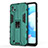 Silicone Matte Finish and Plastic Back Cover Case with Magnetic Stand KC3 for Realme C11 (2021) Green