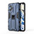 Silicone Matte Finish and Plastic Back Cover Case with Magnetic Stand KC3 for Realme GT Neo 3T 5G