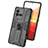 Silicone Matte Finish and Plastic Back Cover Case with Magnetic Stand KC3 for Vivo iQOO 10 5G