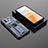 Silicone Matte Finish and Plastic Back Cover Case with Magnetic Stand KC3 for Vivo iQOO Neo6 5G