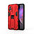 Silicone Matte Finish and Plastic Back Cover Case with Magnetic Stand KC3 for Vivo V21 5G