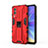 Silicone Matte Finish and Plastic Back Cover Case with Magnetic Stand KC3 for Vivo V21e 5G