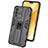 Silicone Matte Finish and Plastic Back Cover Case with Magnetic Stand KC3 for Vivo V23 5G