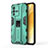 Silicone Matte Finish and Plastic Back Cover Case with Magnetic Stand KC3 for Vivo V23 5G