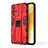 Silicone Matte Finish and Plastic Back Cover Case with Magnetic Stand KC3 for Vivo V23 5G