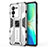 Silicone Matte Finish and Plastic Back Cover Case with Magnetic Stand KC3 for Vivo V25 Pro 5G