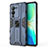 Silicone Matte Finish and Plastic Back Cover Case with Magnetic Stand KC3 for Vivo V25 Pro 5G