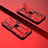 Silicone Matte Finish and Plastic Back Cover Case with Magnetic Stand KC3 for Vivo Y72 5G Red