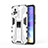 Silicone Matte Finish and Plastic Back Cover Case with Magnetic Stand KC3 for Vivo Y73 (2021)