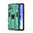 Silicone Matte Finish and Plastic Back Cover Case with Magnetic Stand KC3 for Vivo Y73 (2021)