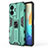 Silicone Matte Finish and Plastic Back Cover Case with Magnetic Stand KC3 for Vivo Y77 5G