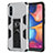 Silicone Matte Finish and Plastic Back Cover Case with Magnetic Stand MQ1 for Samsung Galaxy A10e