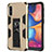 Silicone Matte Finish and Plastic Back Cover Case with Magnetic Stand MQ1 for Samsung Galaxy A10e