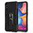 Silicone Matte Finish and Plastic Back Cover Case with Magnetic Stand MQ1 for Samsung Galaxy A10e