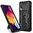 Silicone Matte Finish and Plastic Back Cover Case with Magnetic Stand MQ1 for Samsung Galaxy A50