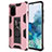 Silicone Matte Finish and Plastic Back Cover Case with Magnetic Stand MQ1 for Samsung Galaxy S20 Plus