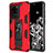 Silicone Matte Finish and Plastic Back Cover Case with Magnetic Stand MQ1 for Samsung Galaxy S20 Ultra